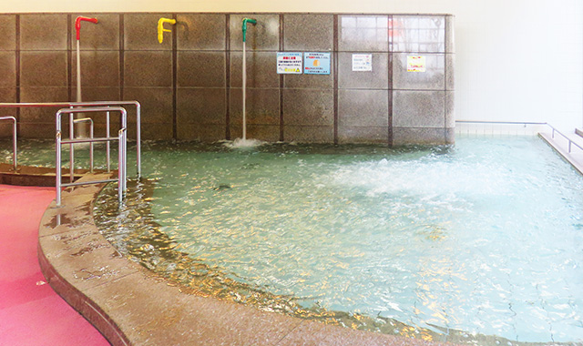 採暖槽（気泡槽）の風景